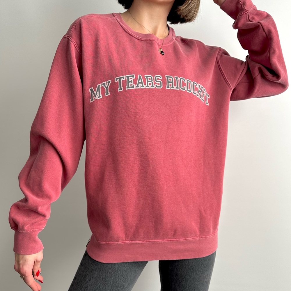 Taylor Swift Folklore Red My Tears Ricochet Crewneck Sweatshirt